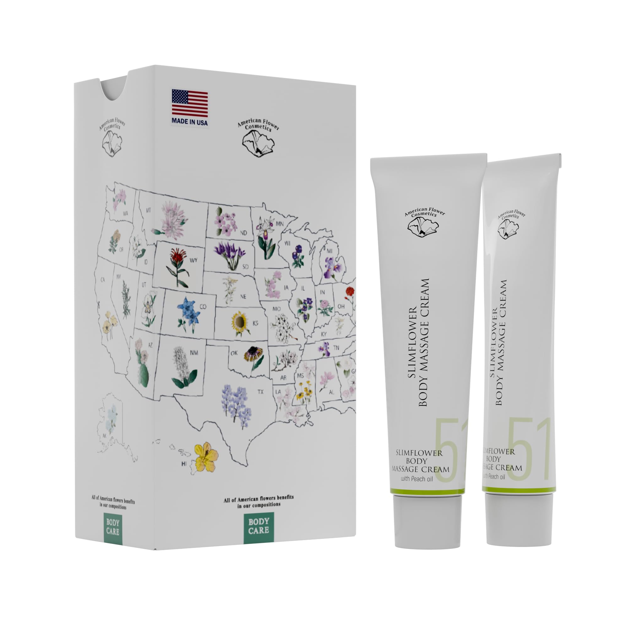 SLIMFLOWER Body Massage Cream with Peach Oil - Icy/Hot Therapy for Muscle Relief | Enriched with Slimbuster L3R Complex, Vitamin E, Sea Buckthorn & Shea Butter | Deep Moisturizing & Antioxidant Care for Post-Workout Recovery & Spa Treatments
