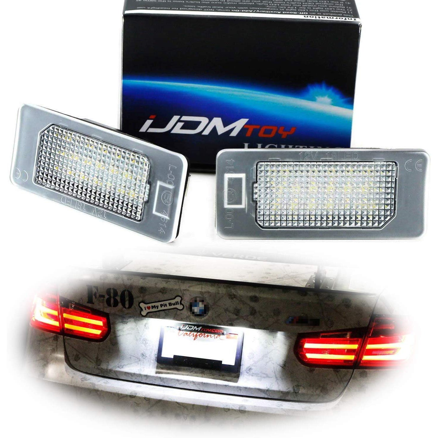 Error-Free Direct Replacement 24 LED License Plate Lights for BMW E90 E92 E60 E70 - Bright White Illumination for Enhanced Night Visibility & Style Upgrade