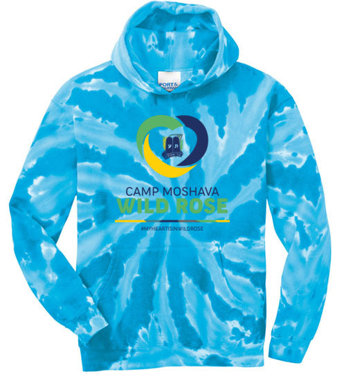 My Heart is in Wild Rose Tie Dye Hooded Sweatshirt | Women's Fashion Pullover | Cozy Casual Wear for Outdoors & Lounge