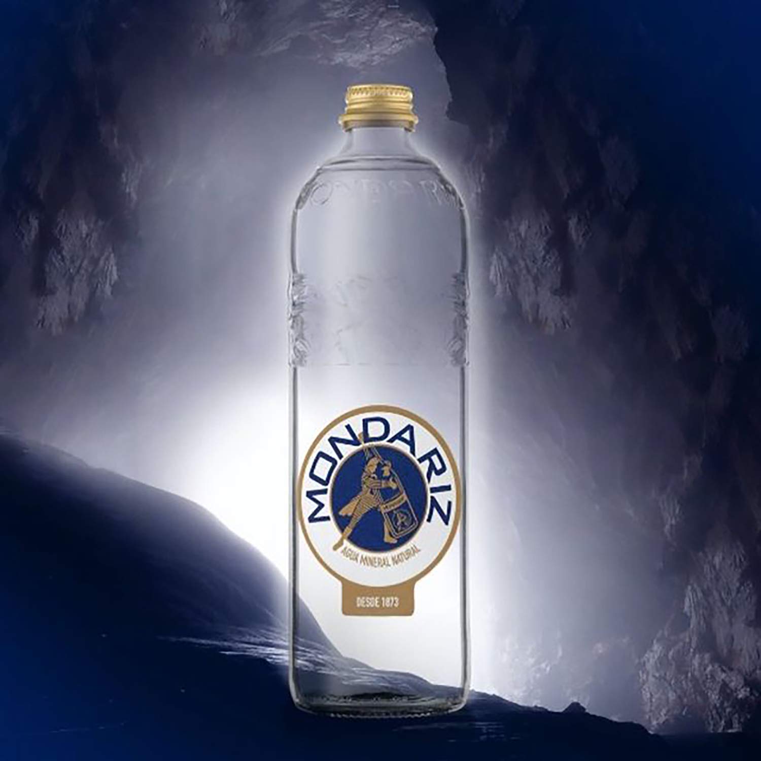 Mondariz Still Natural Mineral Water - 12 Glass Bottles (750mL Each) - Premium Spanish Spring Water for Home, Office & Fine Dining