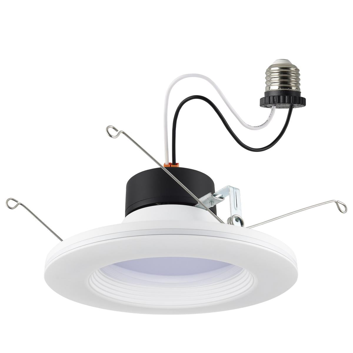 Satco S11846 5/6 Inch LED Recessed Downlight Retrofit Kit - Adjustable CCT & Built-in Night Light - Perfect for Bedrooms, Kitchens & Hallway Lighting