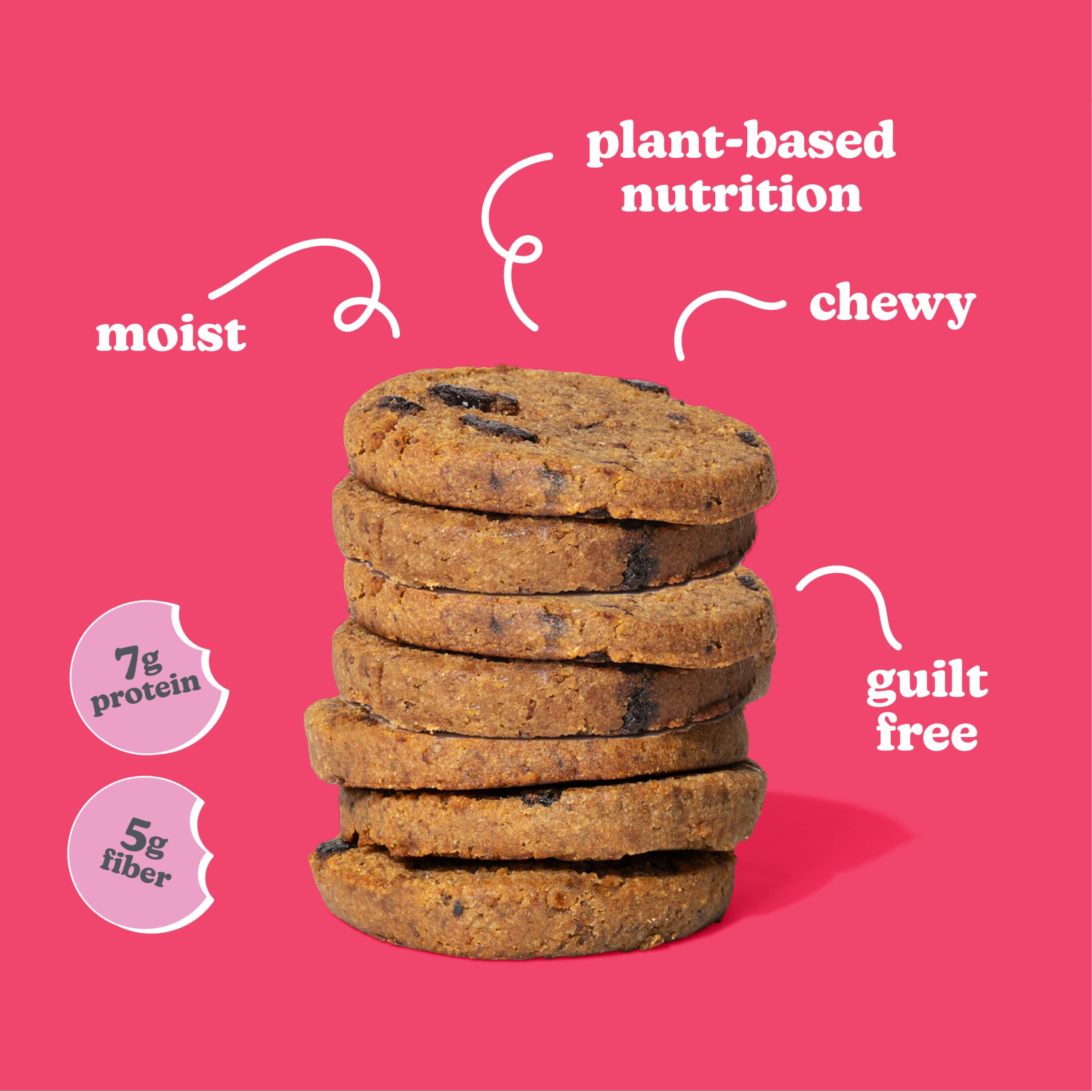 Love + Chew Tasty Gluten-Free Vegan Cookies - Bulk Box (60 Count) - Cherry Almond Flavor, Paleo & Non-GMO Healthy Snacks - Individually Wrapped Soft-Baked High Protein Almond Cookies (2oz Each) - Perfect for School Lunches, Office Snacks & On-the-Go Energy Boosts