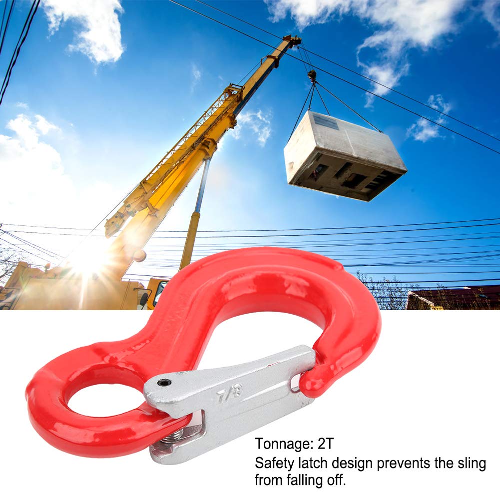2 Ton Round Lifting Hook with Fixed Eyelet - Alloy Steel C Hook for Shipbuilding, Marine & Industrial Lifting - Heavy Duty Crane, Rigging & Construction Equipment