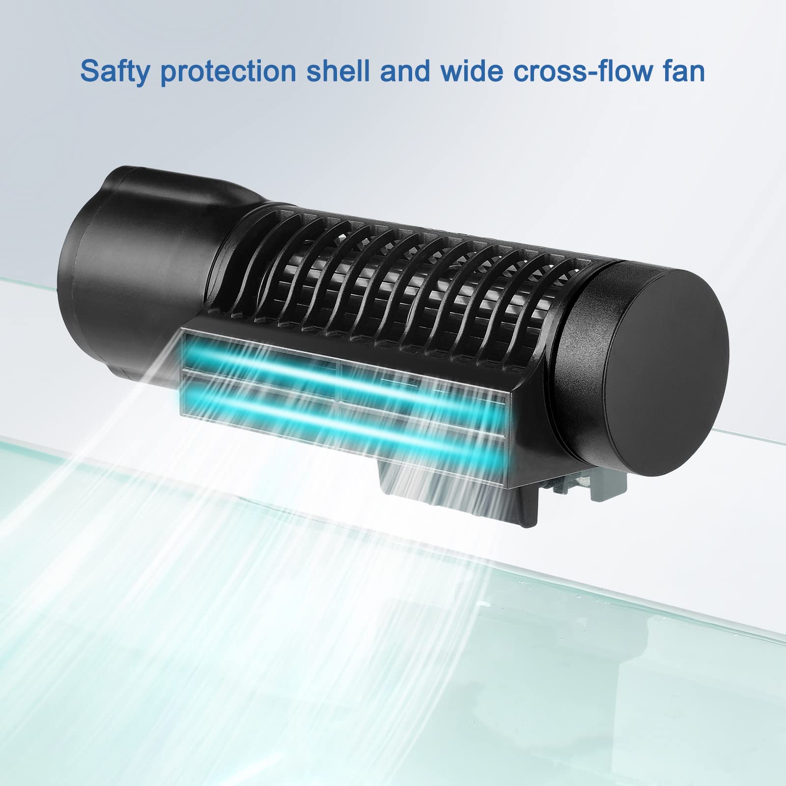 12V Aquarium Chiller Cooling Fan with Adjustable Knob - DC Cross-Flow Fan for Fish Tanks (3W) | Wide Airflow for Freshwater & Saltwater Aquariums | Perfect for Summer Temperature Control