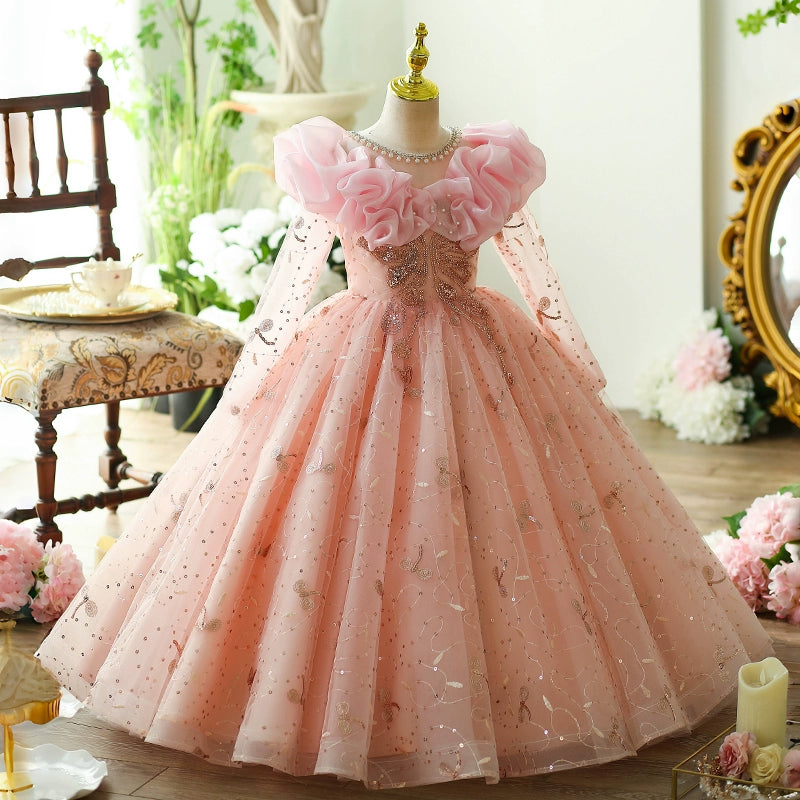 Elegant Baby Girl Princess Dress for Toddler - Puffy Sleeve Party Birthday Dress for Girls - Perfect for Birthday Parties, Pageants & Special Occasions