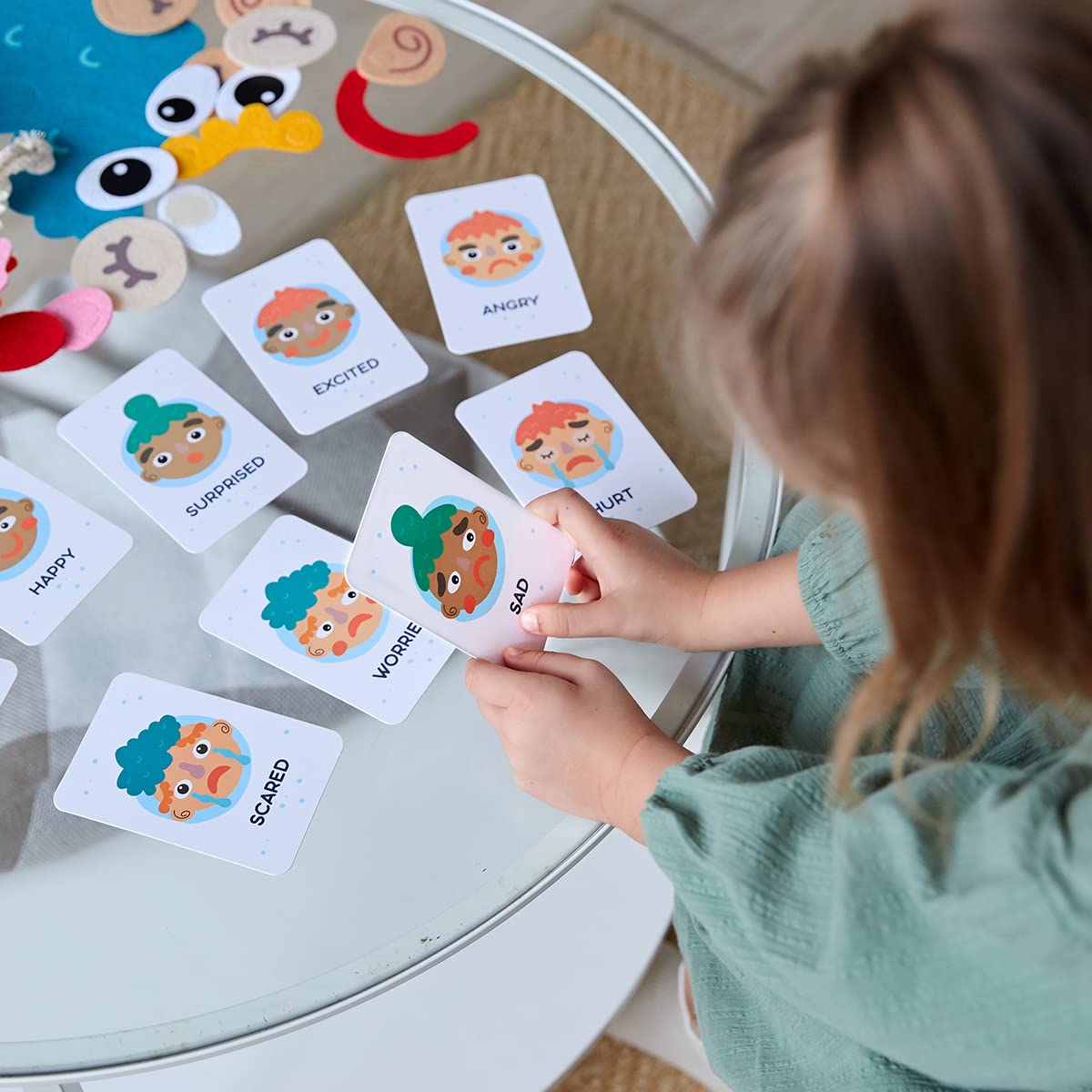 Emotional Learning Games for Kids - 9 Feelings Cards for Home & Classroom - Gift for 3-4 Year Olds - Perfect for Preschool Social Skills Development
