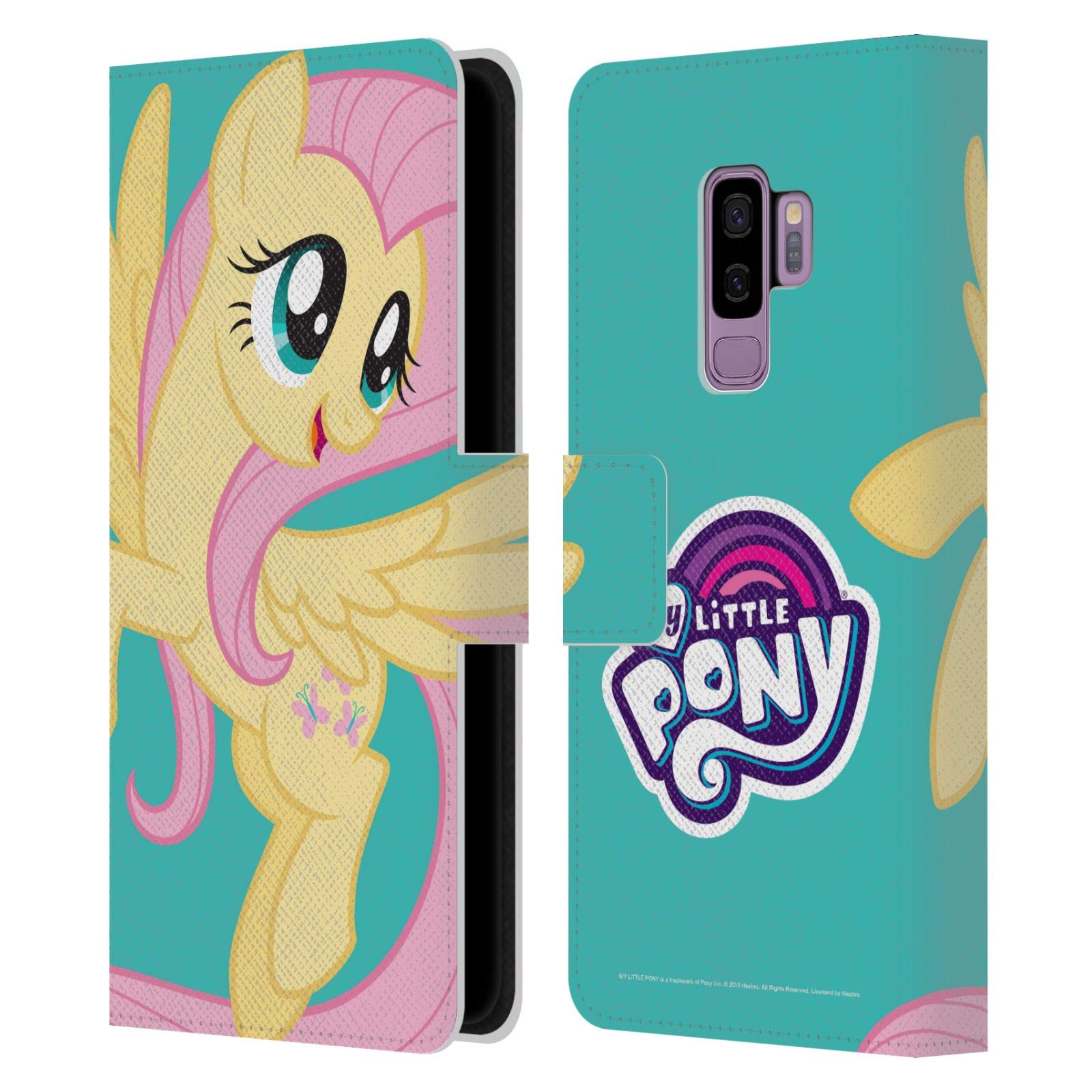 Officially Licensed My Little Pony Fluttershy Leather Wallet Case for Samsung Galaxy S9+/S9 Plus - Slim Book Cover with Character Art - Perfect for School, Work & Travel Accessories