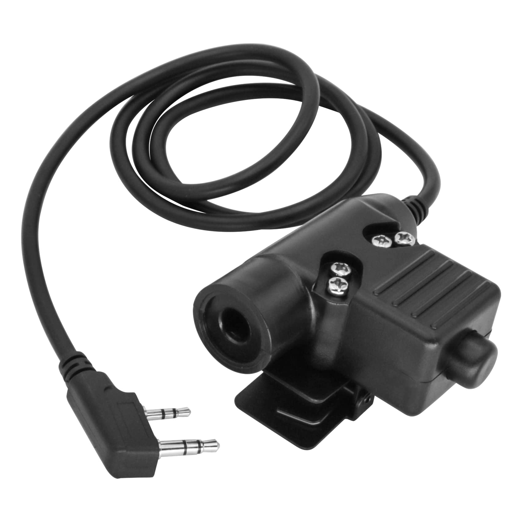 U94 PTT Adapter K-Plug 2 Pin Civilian Version for Airsoft Tactical Headset - Compatible with UV5R Radio & Military Communication - Perfect for Airsoft Games, Tactical Training & Outdoor Adventures