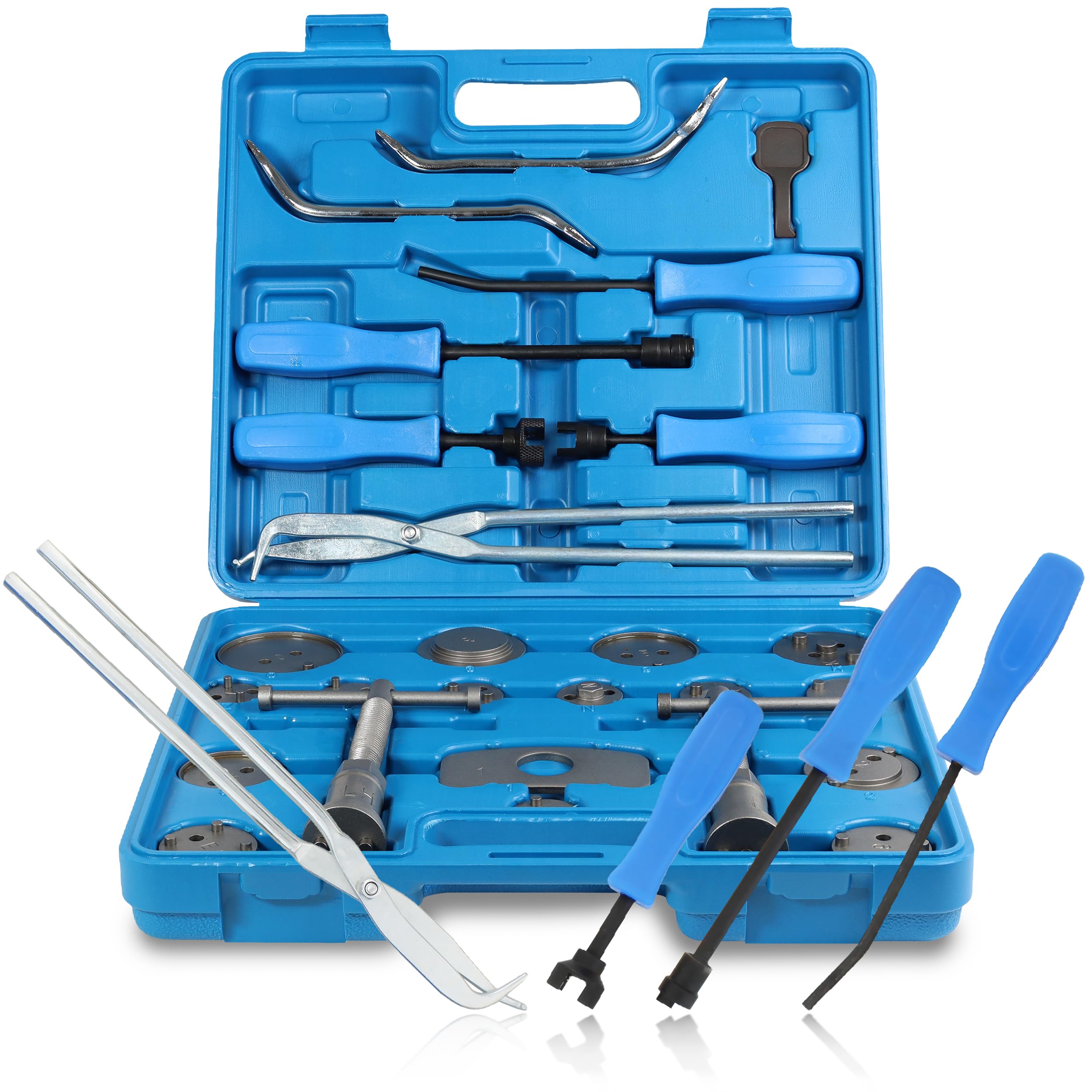 ABN 18-Piece Disc Brake Caliper Tool Kit & 8-Piece Drum Brake Tool Set - Professional Brake Removal and Installation Tools for Cars, Trucks, and SUVs - Perfect for DIY Auto Repair and Maintenance