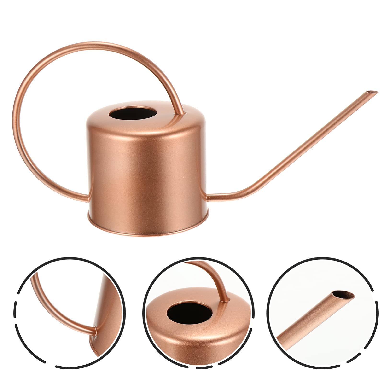 Hemoton Stainless Steel Watering Can - 1 Gallon Garden Watering Pot with Long Spout for Indoor & Outdoor Plants, Flowers, and Herbs - Perfect for Home, Office, and Greenhouse Use