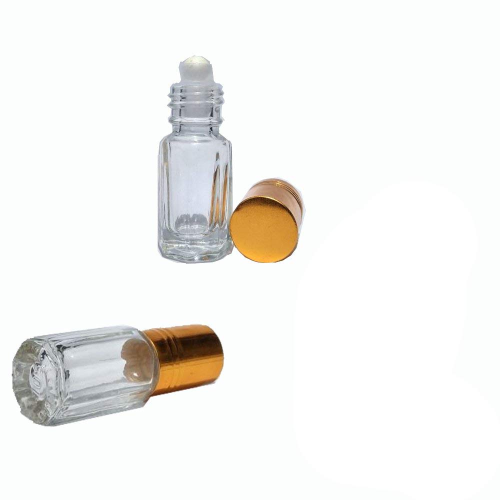 6 Pack Empty 3ml Glass Roll On Bottles for Essential Oils & Fragrances - Reusable Attar Perfume Containers for DIY, Travel & Aromatherapy