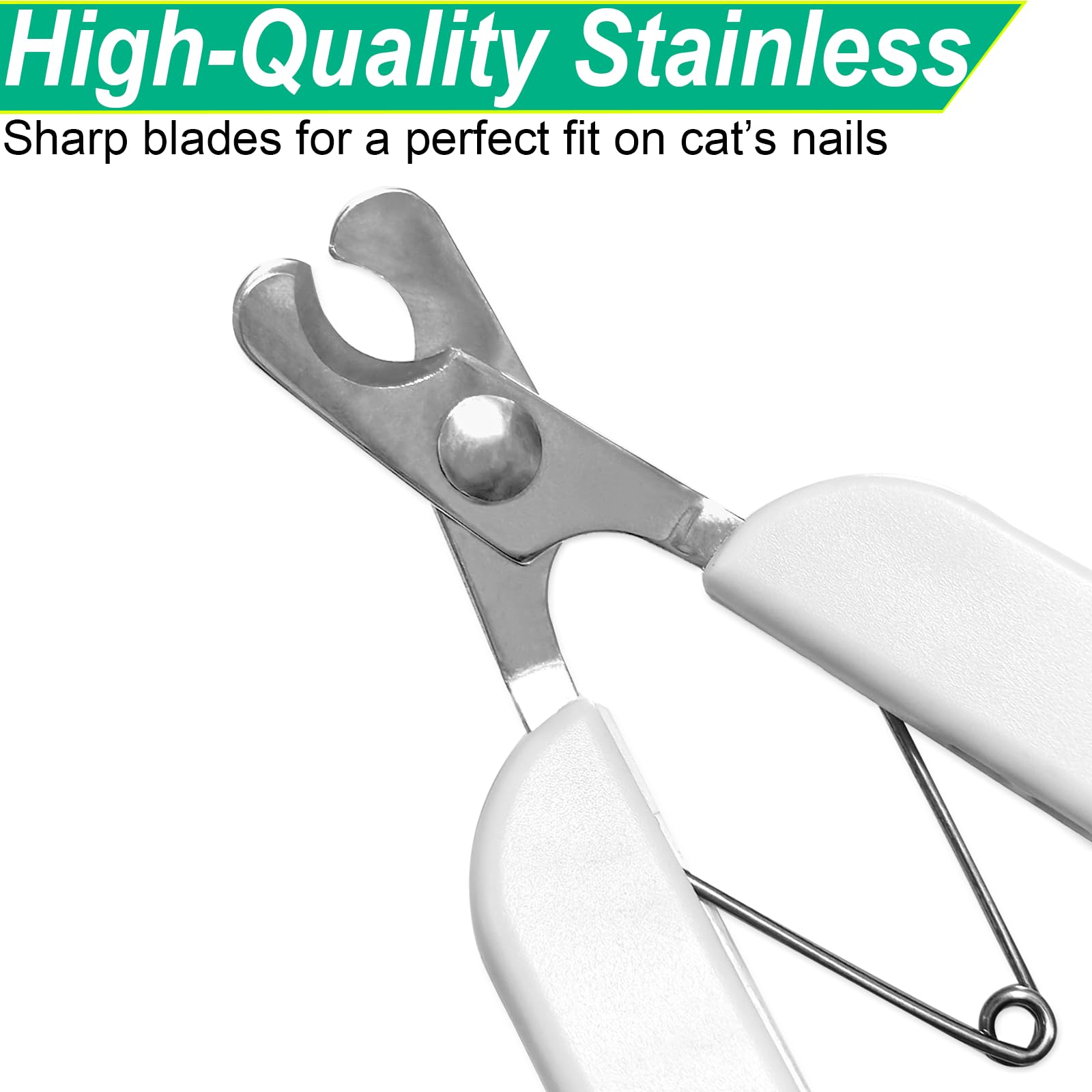 Premium Stainless Steel Pet Nail Clippers for Small Dogs, Cats & Rabbits - Sharp Blades with Safety Lock to Prevent Overcutting | Perfect for Home Grooming & Professional Pet Care