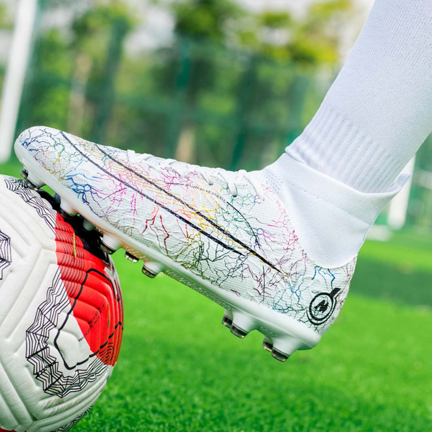 Men's Soccer Cleats - Lightweight Football Shoes for Outdoor & Indoor Play with High Grip - Perfect for Training, Matches & School Sports