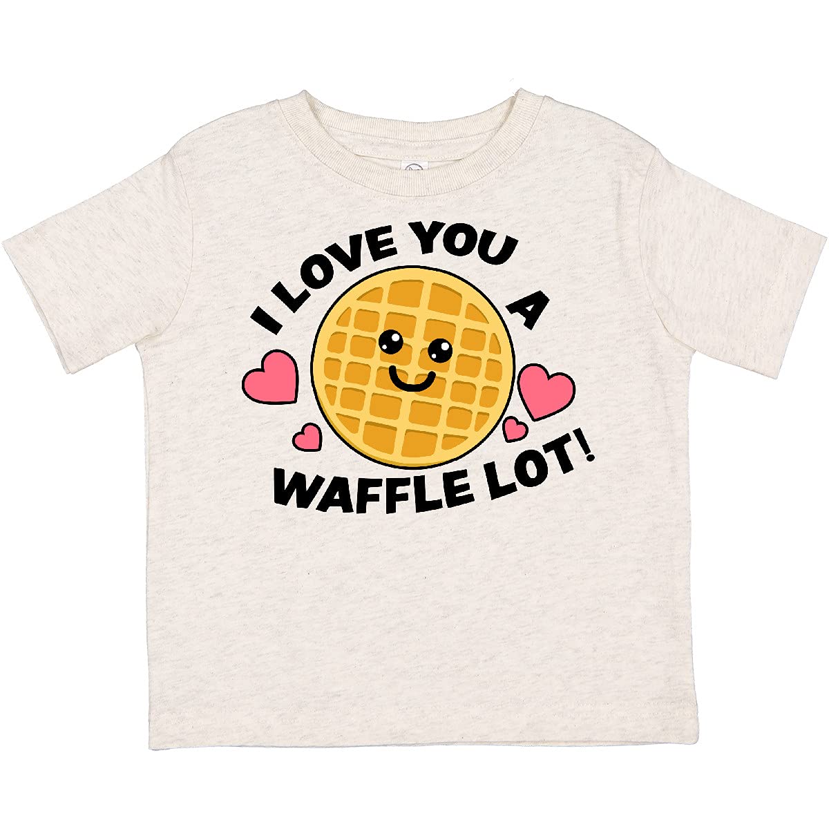 Inktastic 'I Love You a Waffle Lot' Cute Happy Waffle Toddler T-Shirt - Perfect for Family Photos, Playdates & Breakfast-Themed Outfits