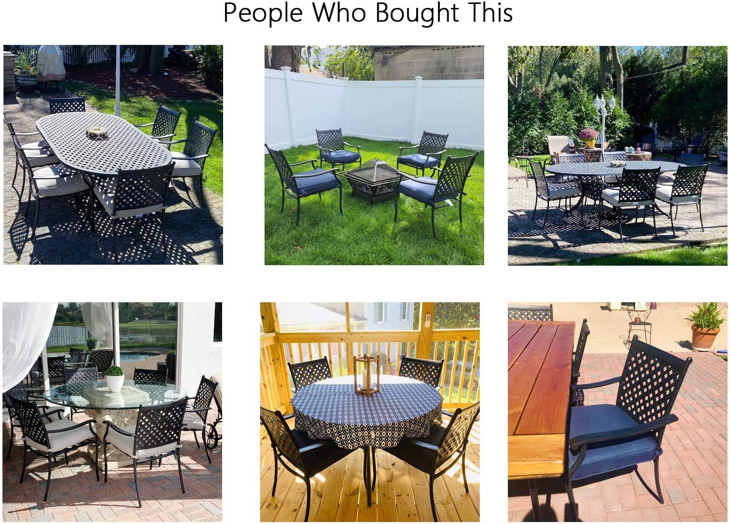 4-Piece Stackable Wrought Iron Patio Dining Chairs Set with Steel Frame & Oxford Cushion - Outdoor Metal Garden Furniture for Backyard, Poolside & Restaurant Use
