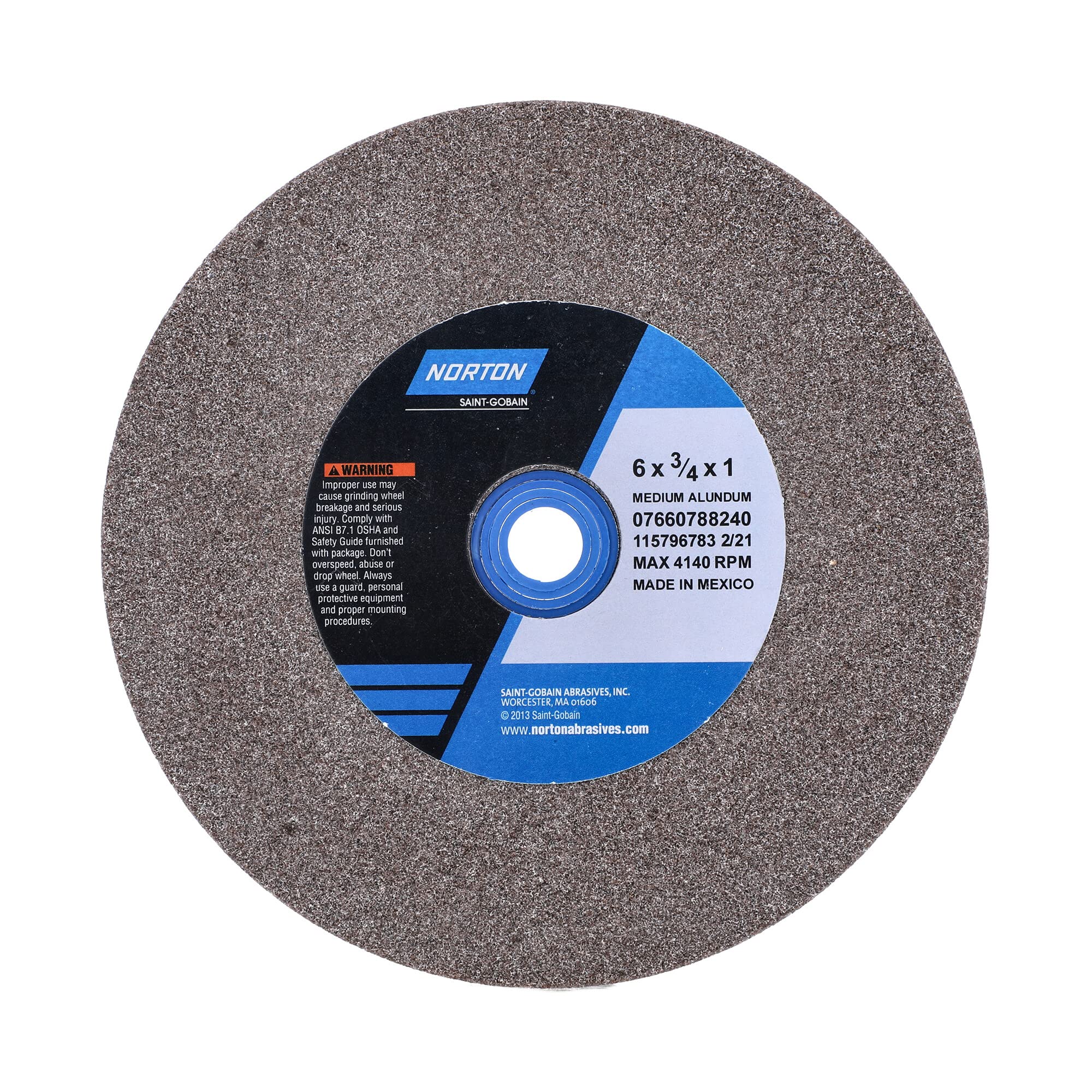 Norton 547-07660788240 Straight Gemini Bench & Pedestal Grinding Wheels - Premium Abrasive Wheels for Metalworking, Sharpening & Polishing - Ideal for Workshops, Garages & DIY Projects