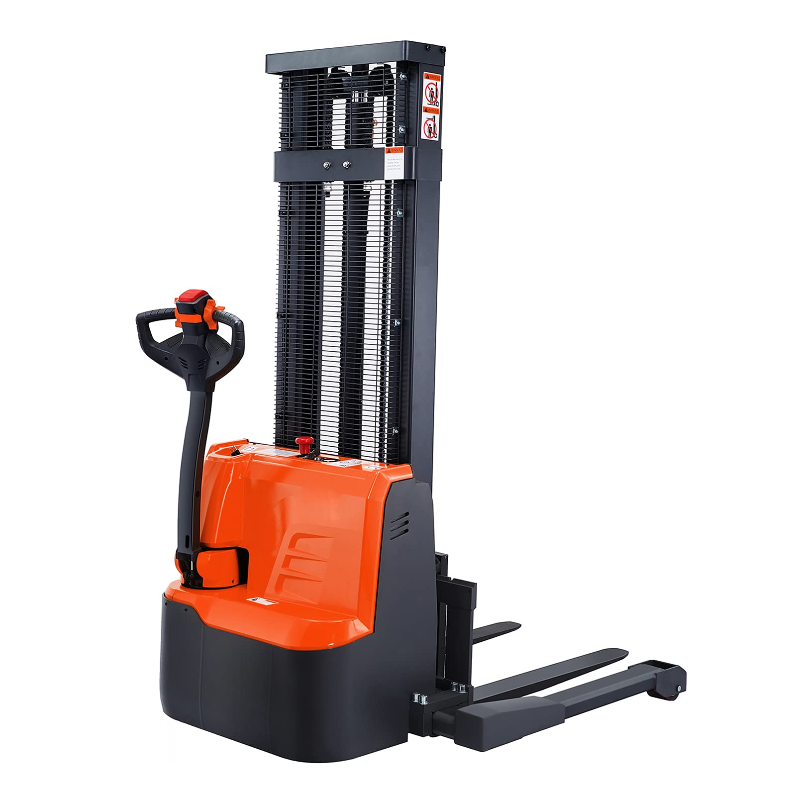 Tory Carrier Full Electric Pallet Stacker - 2640lbs Capacity Walkie Forklift with 98