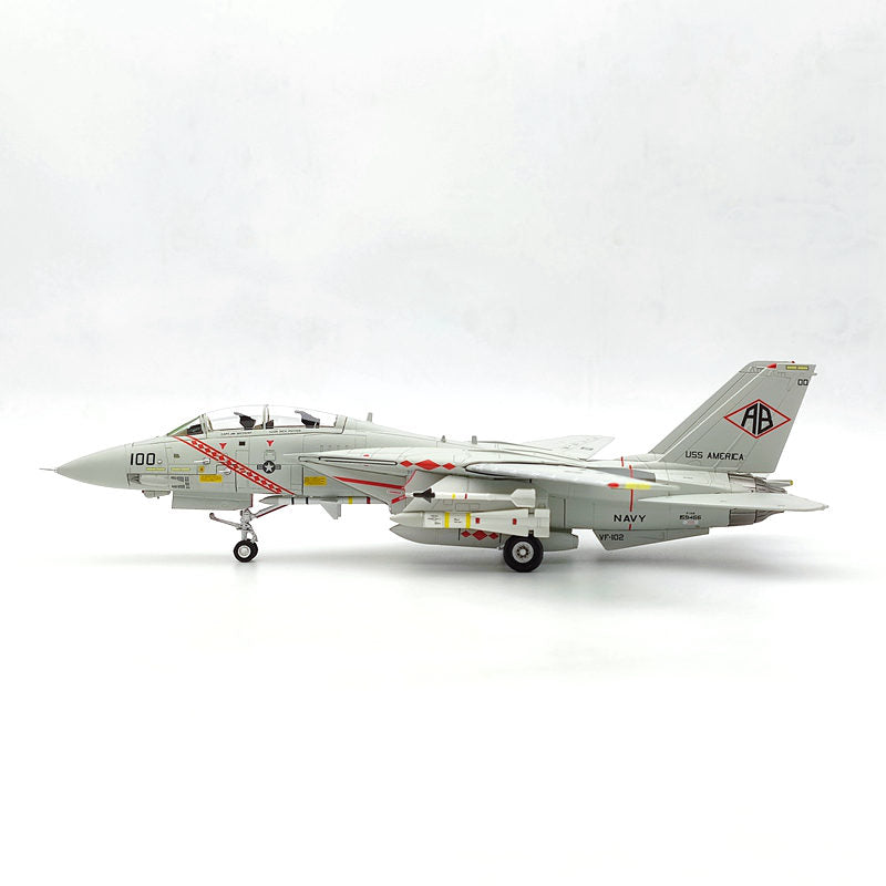 1/72 Scale CW F-14A Tomcat VF-102 Diamondbacks BUNO 159466 USS America Diecast Aircraft Model - Perfect Gift for Collectors & Aviation Enthusiasts | Display, Home Decor, Military Memorabilia
