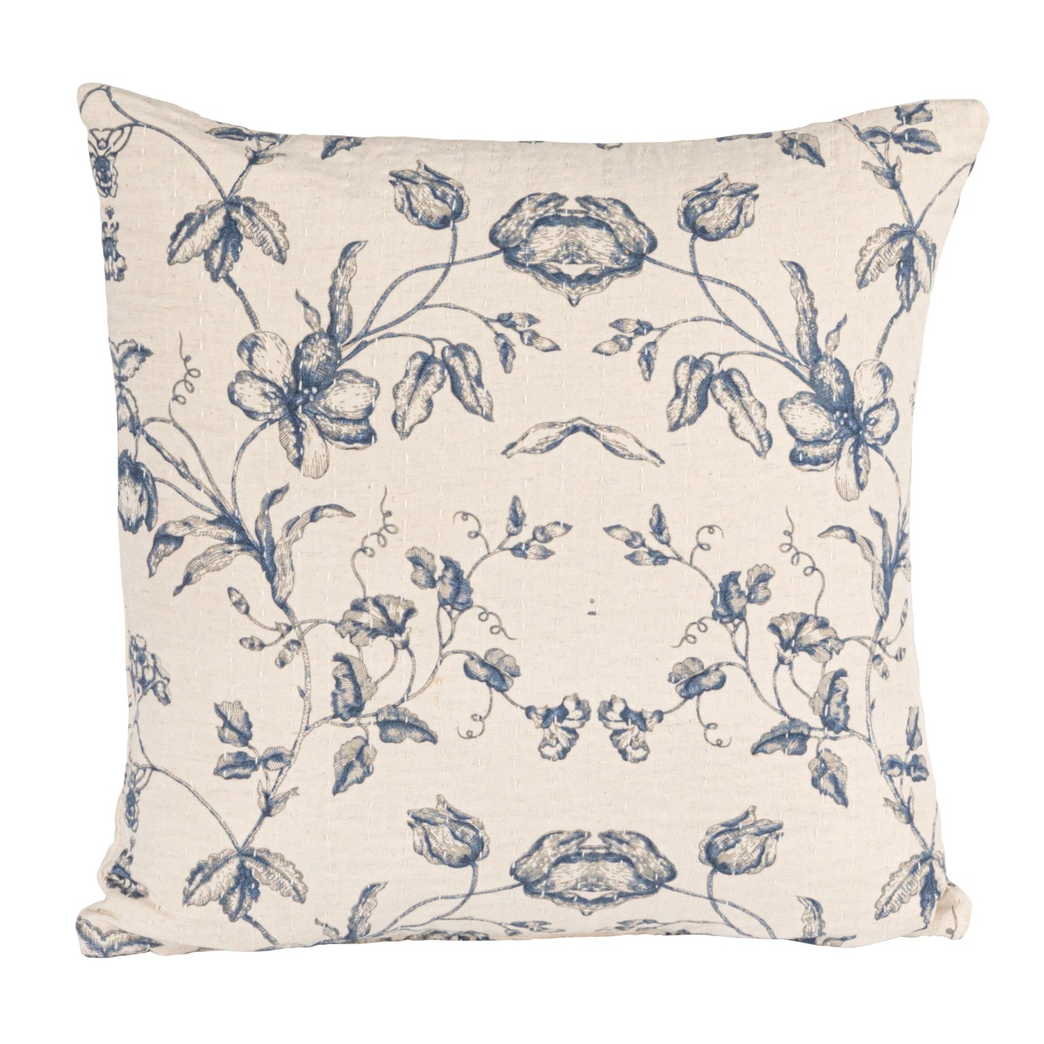 Square Cotton & Linen Printed Pillow Covers - 18x18 Inch Decorative Throw Pillow Cases for Sofa, Bed, Couch - Boho Chic Home Decor Accent for Living Room, Bedroom, Nursery