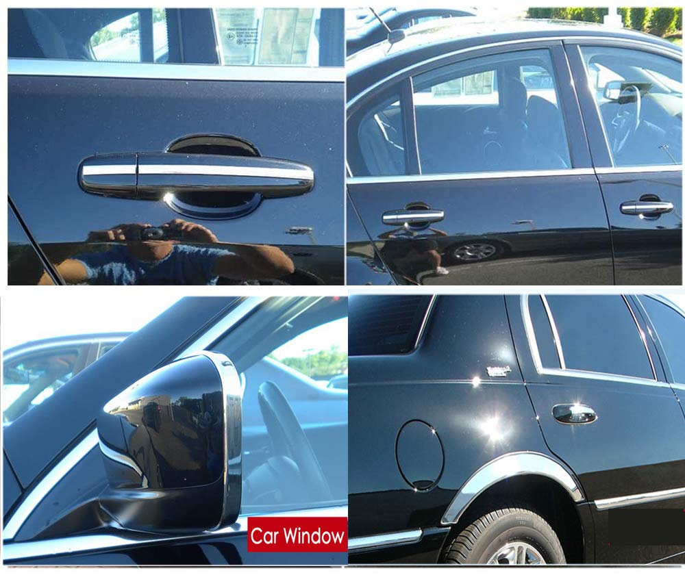 25FT Chrome Car Trim Molding 30mm Wide - Self Adhesive for Vehicle Exterior & Interior - Scratch-Resistant UV Protection - Perfect for Doors, Windows & Bumpers
