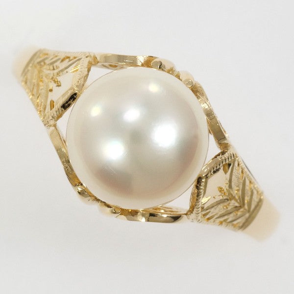 18K Yellow Gold Pearl Ring for Women - Elegant & Timeless Jewelry Gift for Her - Perfect for Weddings, Anniversaries & Special Occasions