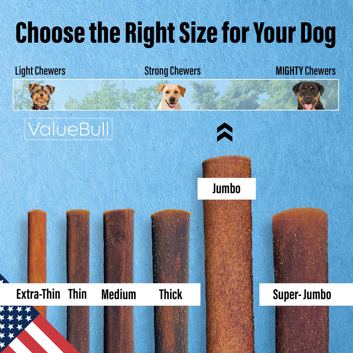 Premium USA Collagen Sticks for Dogs - Natural & Safe Single Ingredient Chews, 12 Inch Jumbo Size (50 Count Bulk Pack) | Healthy Alternative to Bully Sticks & Rawhide | Supports Hip & Joint Health, Skin & Coat Care | Perfect for Aggressive Chewers, Training Rewards & Dental Hygiene