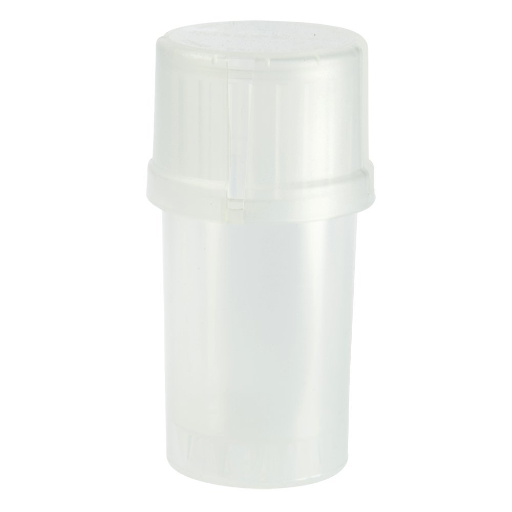 Premium Airtight Storage Container with Built-In Herb Grinder - White | Perfect for Kitchen, Pantry & Travel Organization