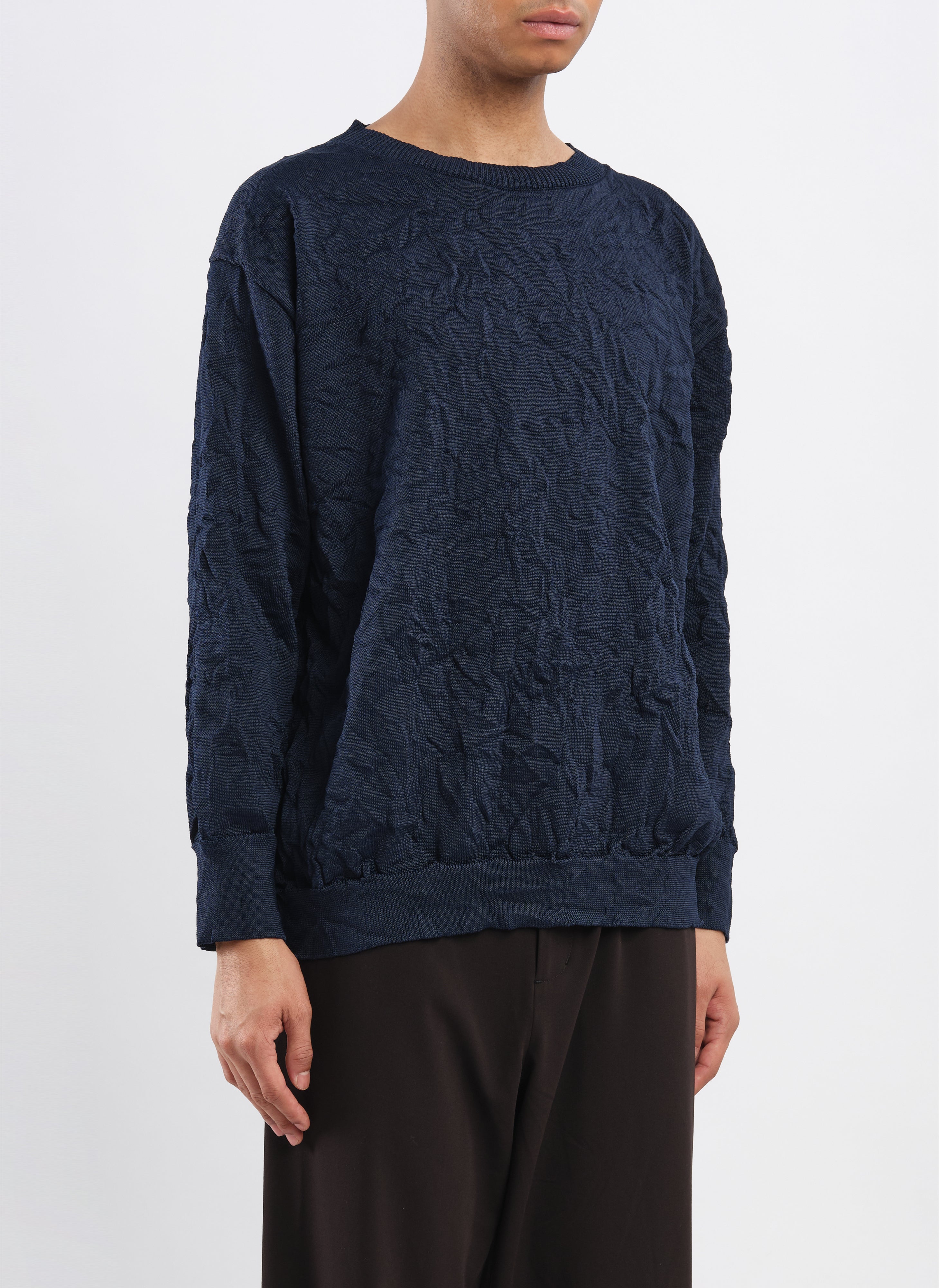 Wrinkle-Resistant Polyester Dry Knit Pullover Sweater - Lightweight & Comfortable for Casual Wear, Travel & Office Outfits