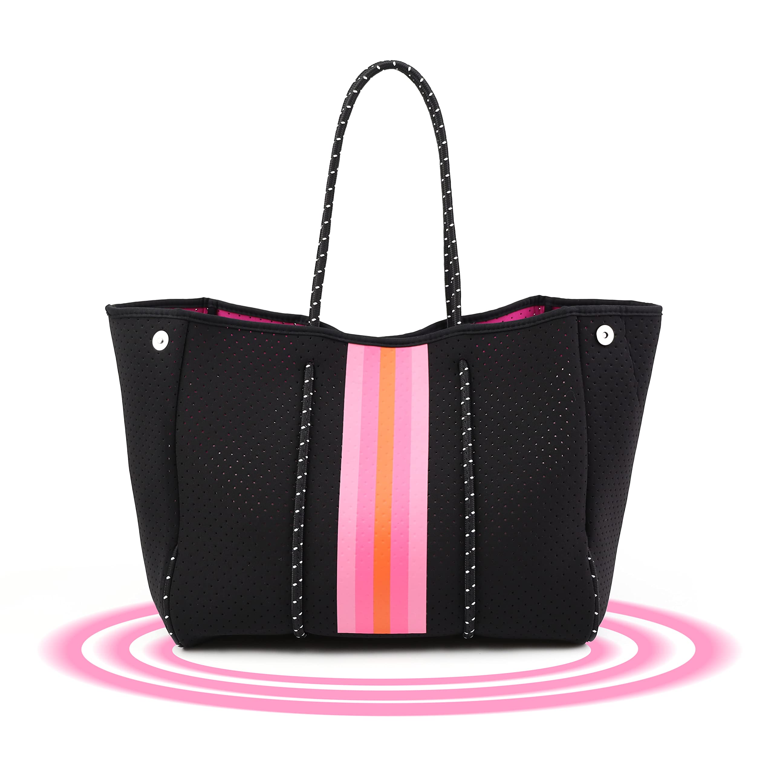 IBEE Neoprene Tote Bag for Women - Large Foldable Beach & Pool Bag