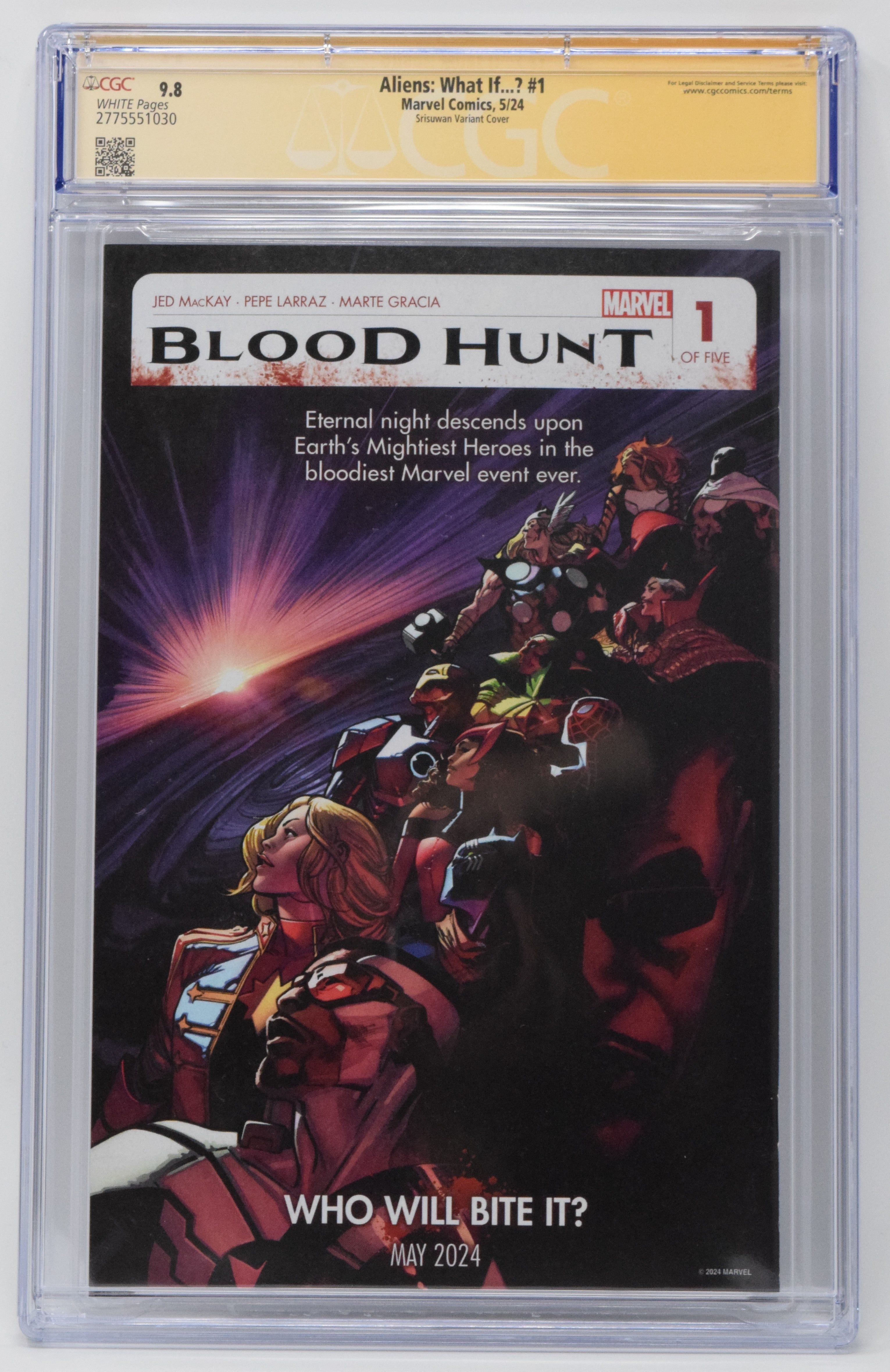 Marvel Aliens What If #1 (2024) CGC SS 9.8 Graded Comic - 1:25 Variant Signed by Paul Reiser & Leon | Collector's Item for Marvel Fans & Sci-Fi Enthusiasts | Perfect for Display, Investment & Comic Conventions