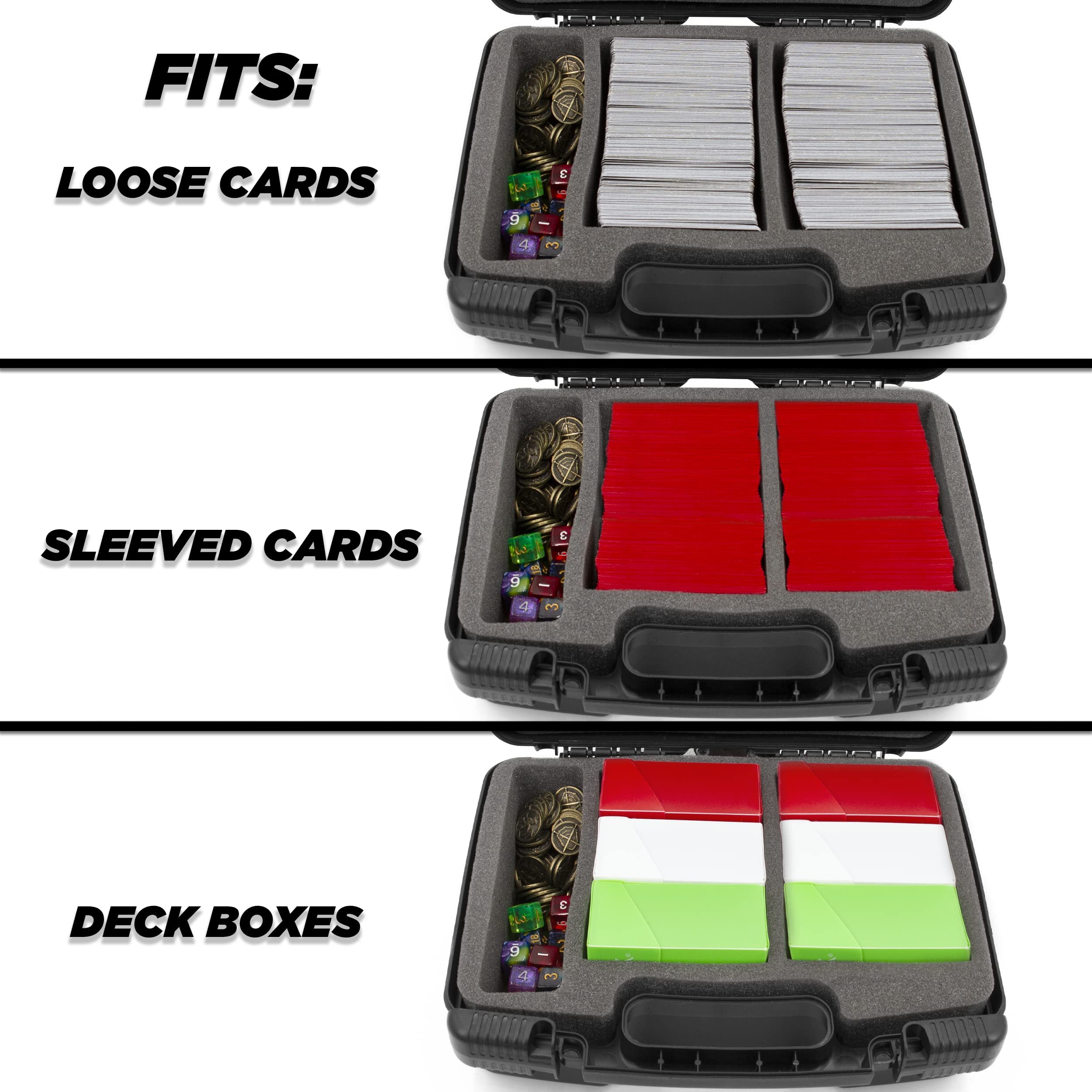 CASEMATIX 960-Card Trading Card Case - Hard Shell Storage Organizer with 8 Dividers & Protective Foam for MTG, Pokémon, Yu-Gi-Oh! Cards - Perfect for Collectors, Tournaments & Game Nights