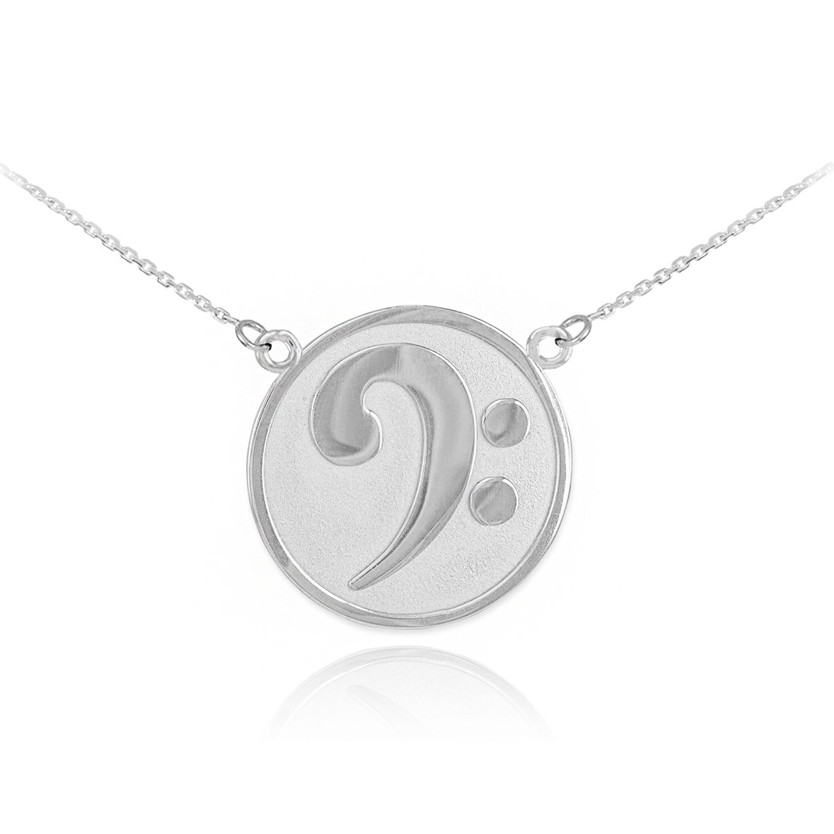 925 Sterling Silver Music Note Charm Bass Clef Pendant Necklace for Women - Elegant Musical Jewelry Gift for Musicians, Singers & Music Lovers - Perfect for Concerts, Performances & Special Occasions
