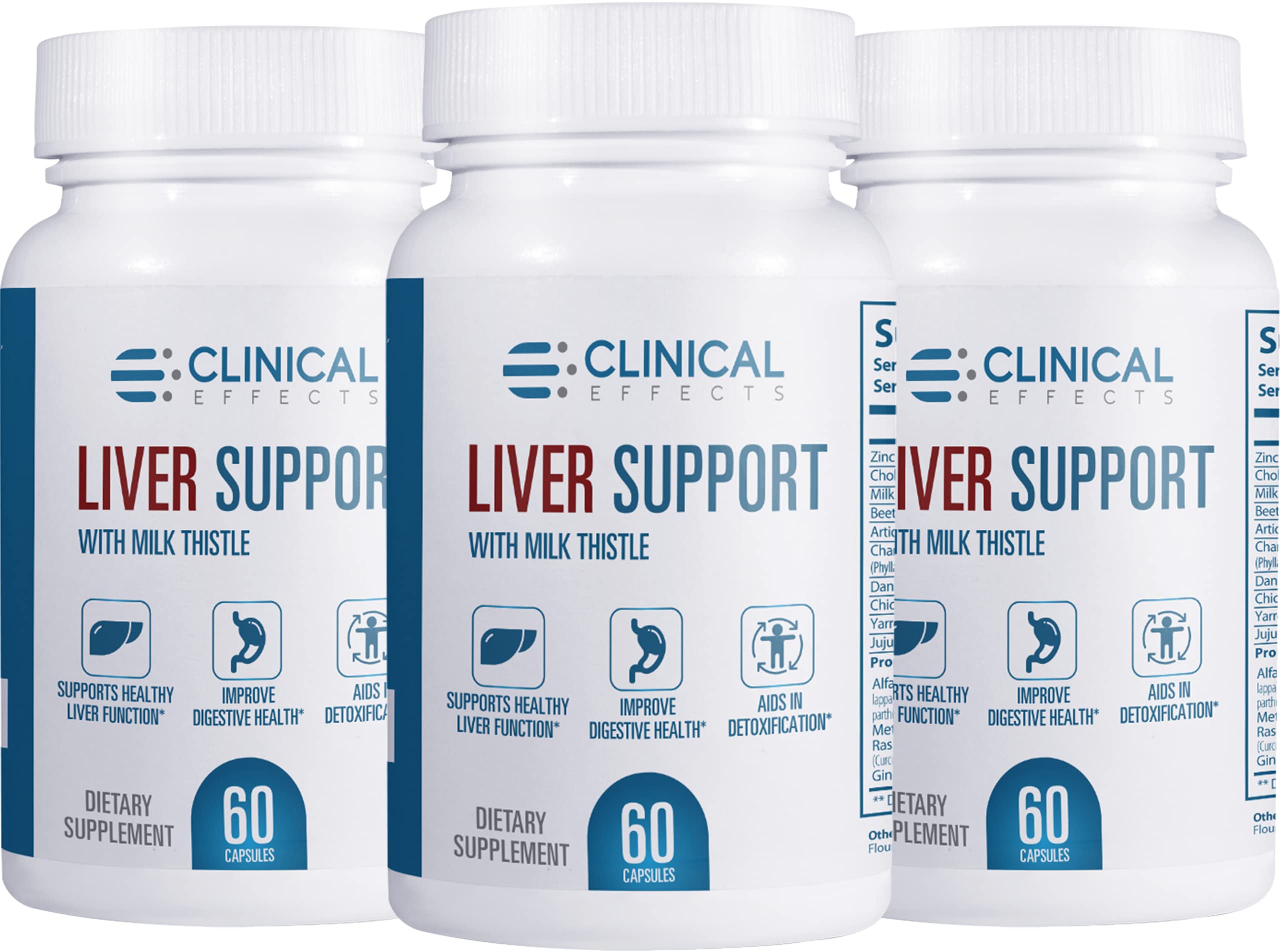 Natural Milk Thistle & Zinc Liver Support Supplement - 3 Pack | Detox & Cleanse Liver | Supports Liver Function & Digestive Health | Made in USA | Ideal for Post-Workout Recovery & Healthy Lifestyle