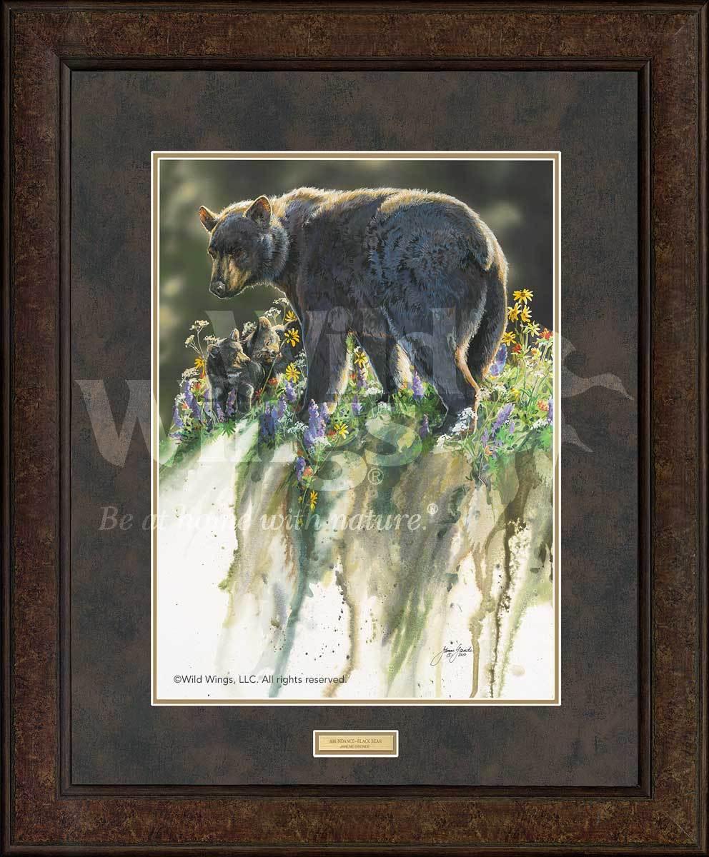 GNA Premium Print - Black Bears Wall Art for Home & Office Decor | High-Quality Wildlife Poster for Living Room, Bedroom, or Gift
