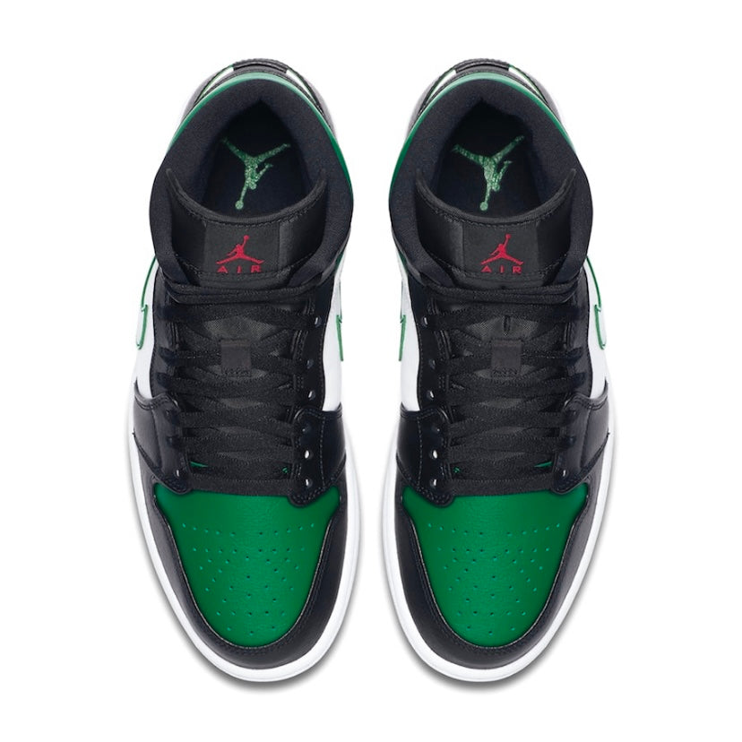 Air Jordan 1 Mid Green Toe Men's Basketball Shoes - Retro Sneakers for Casual Wear & Street Style Fashion