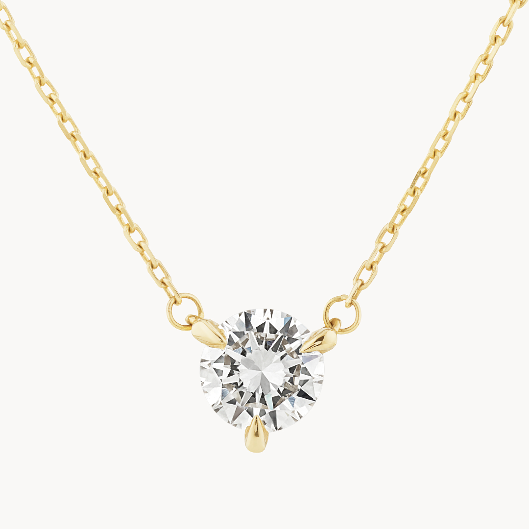 0.50ct Lab Grown Diamond Round Pendant Necklace in 10k Gold - Perfect for Weddings, Anniversaries & Everyday Elegance