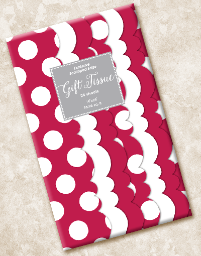 Glam Dots Scalloped Tissue Paper - Decorative Party Supplies for Gift Wrapping, Crafts, and Home Decor | Perfect for Birthdays, Weddings, and DIY Projects