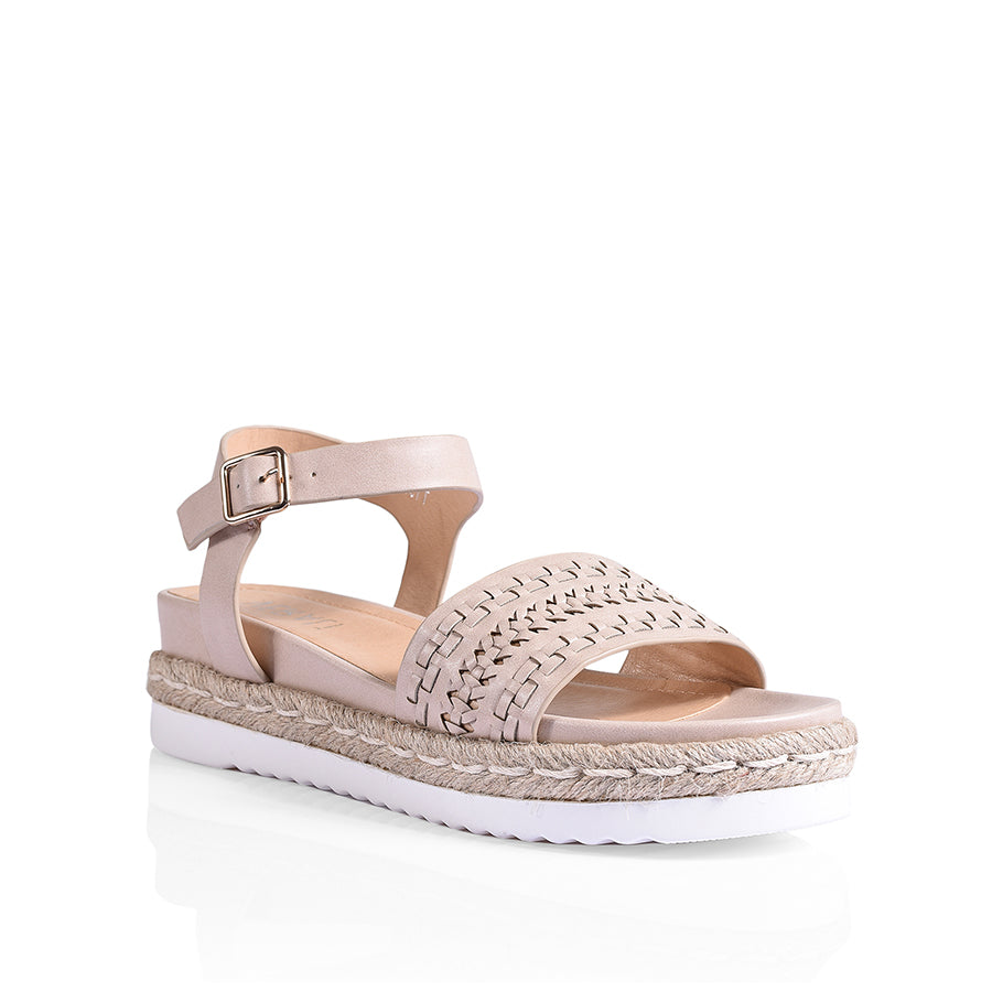 Disco Footbed Sandals for Women - Soft Cushioned Comfort in Blush Pink | Perfect for Beach, Pool, and Summer Vacation Wear