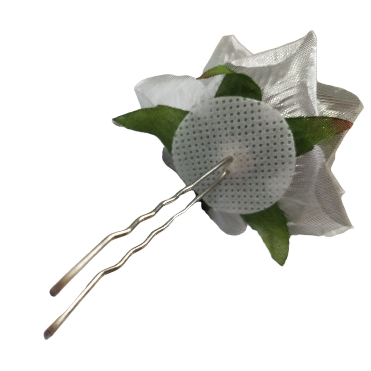 LYF5STAR Handmade Silver Rose Floral Juda Pin for Women | Elegant Bridal Hair Accessories | Traditional Indian Wedding Hair Jewelry for Women & Girls | Pack of 2 | Perfect for Weddings, Festivals & Special Occasions