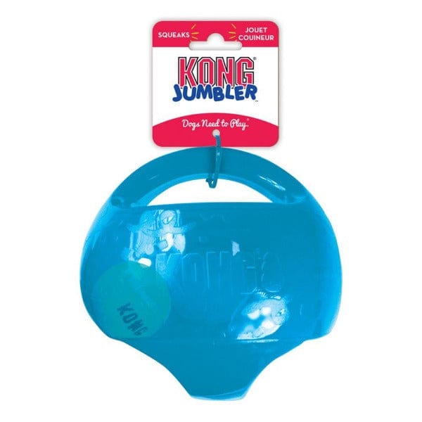 KONG Jumbler Ball - Durable Interactive Dog Toy for Chewing & Fetch - Assorted Colors & Sizes - Perfect for Active Dogs, Training, and Playtime Outdoors