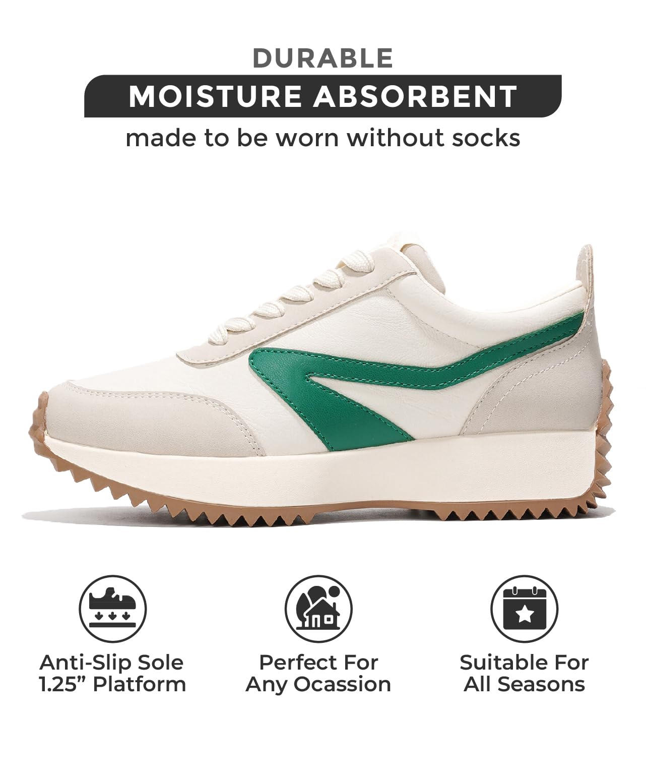 Women's Cloud Memory Foam Sneakers - Non-Slip Lace Up Running Shoes for Women | Comfortable Work & Casual Footwear | Perfect for Gym, Office & Everyday Wear 2024