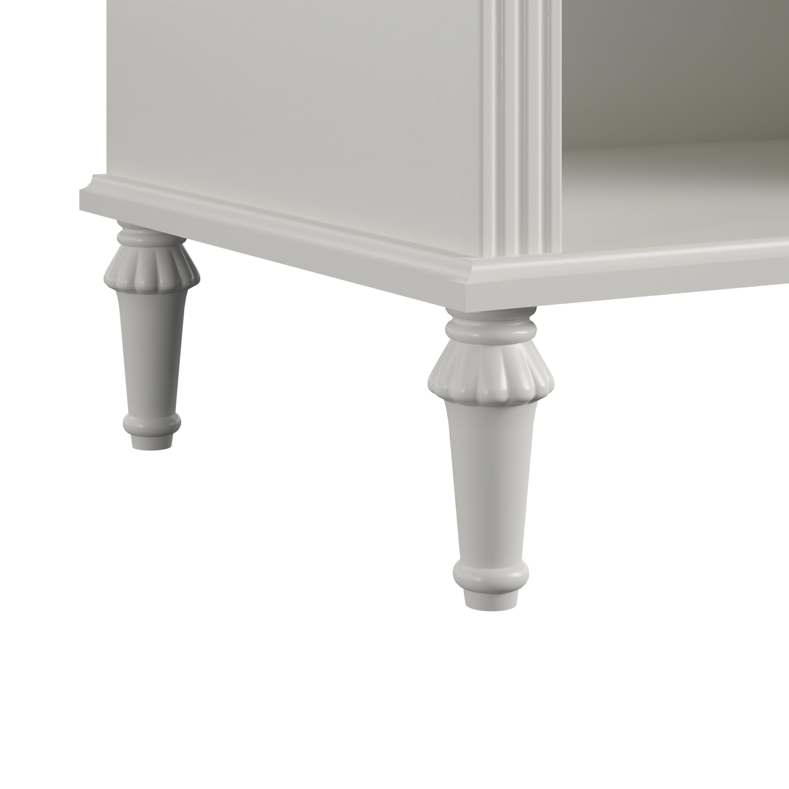 Little Seeds Rowan Valley Arden 1-Drawer White Kids Nightstand - Perfect for Bedroom, Nursery & Playroom Storage