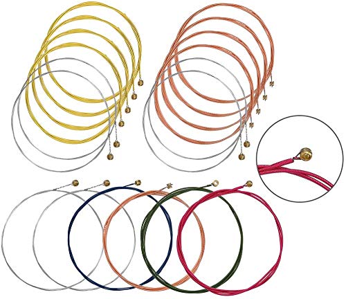 60PCS Acoustic Guitar Accessories Kit with Strings, Tuner, Capo, 3-in-1 Restring Tool, Picks & More - Complete Maintenance Set for Guitar Players | Perfect for Beginners, Performances & Home Practice