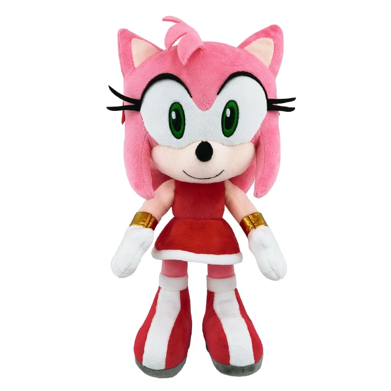 Sonic the Hedgehog Plush Toys - Knuckles, Shadow & Tails Stuffed Animals | Cute Cartoon Character Dolls for Kids | Perfect Gift for Boys & Girls | Christmas, Valentine's Day & Birthday Presents | Great for Bedroom Decor, Party Favors & Cuddling (Pink)