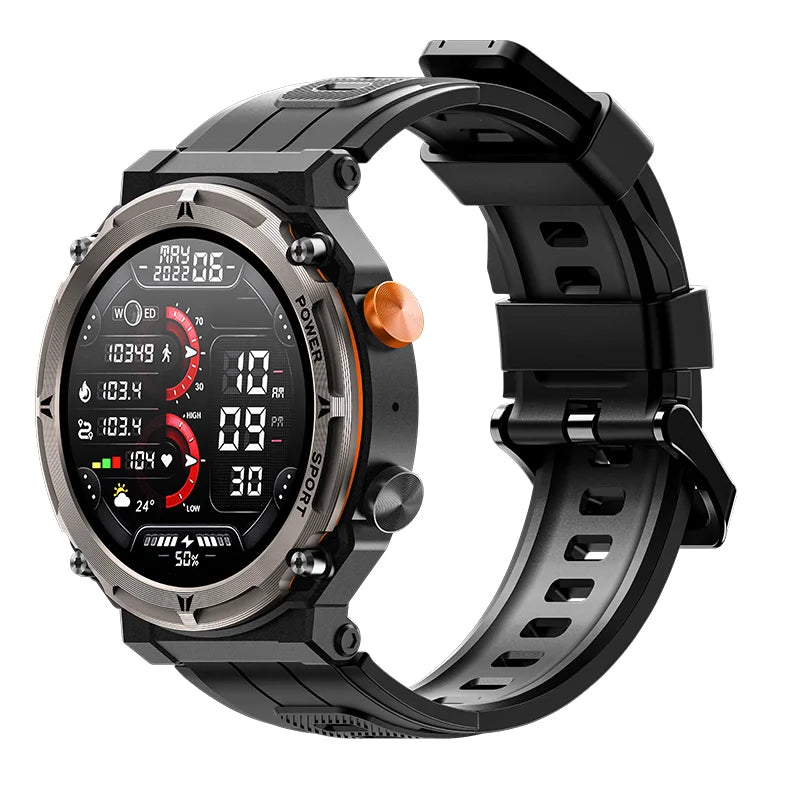 Waterproof IP68 Smartwatch with 1ATM Rating - Fitness Tracker, Heart Rate Monitor & Sleep Tracking for Swimming, Running & Outdoor Activities