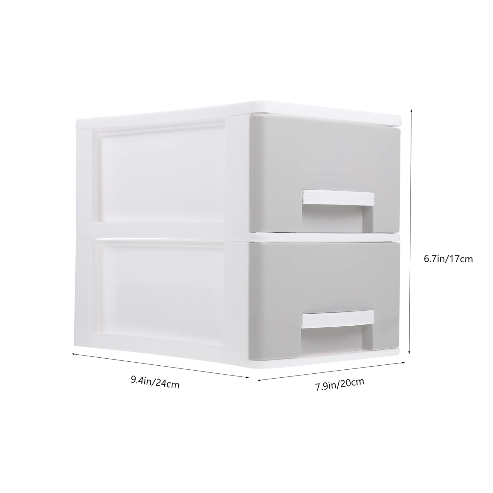 Zerodeko Plastic Storage Bins with Lids - 6 Pack Stackable Drawer Organizer Boxes for Office, Bedroom, Kitchen - Gray Compact Storage Containers for Makeup, Lipstick, Office Supplies & Home Organization