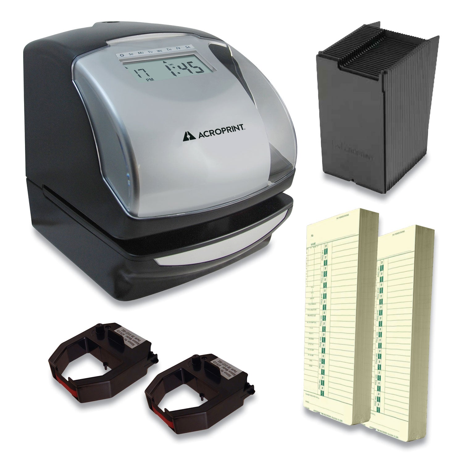 Acroprint Es900 Digital Time Clock with Display - Employee Time Tracking System for Small Business, Office, and Retail Use