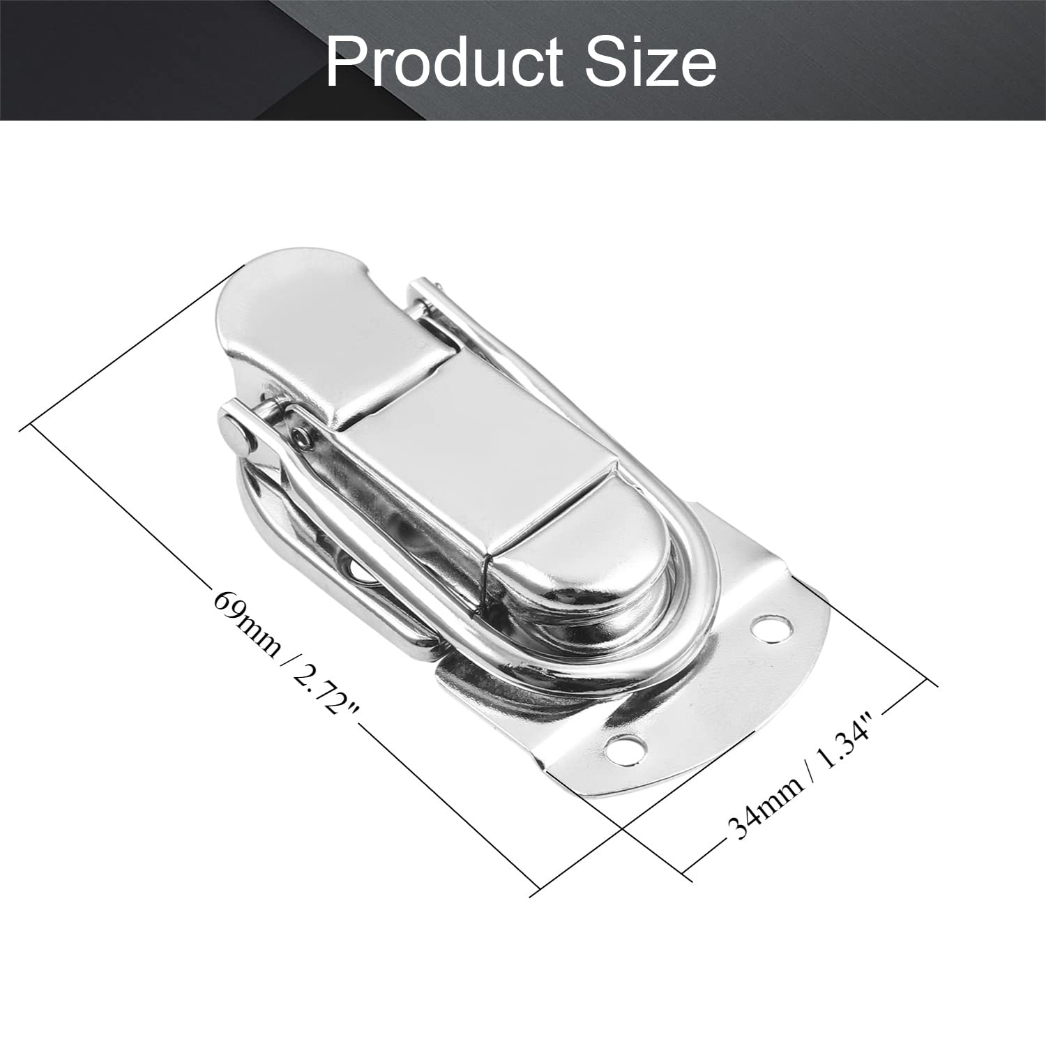 MroMax 2PCS Heavy Duty Toggle Latch Hasp Lock 2.72