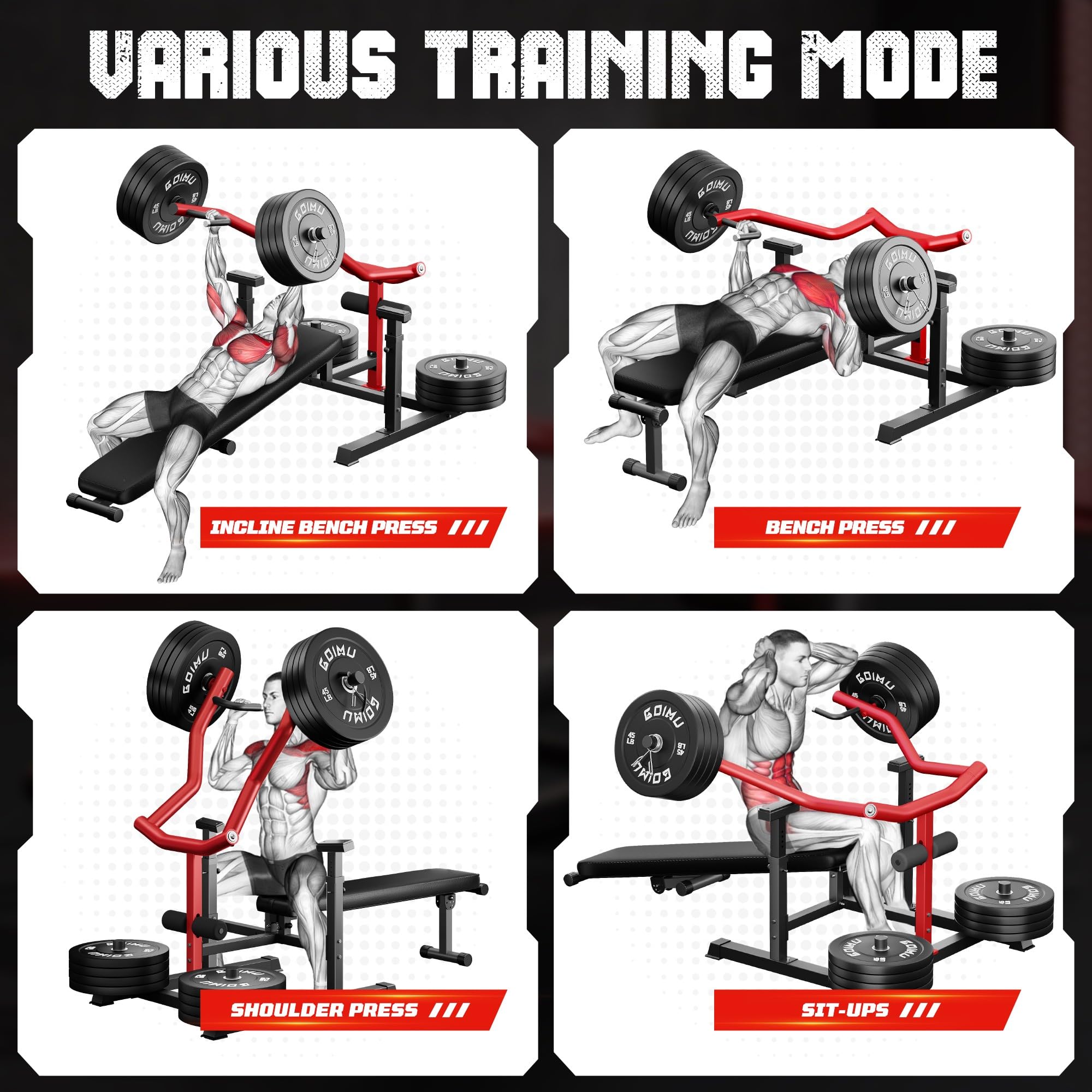 Adjustable Flat Incline Chest Press Machine with Independent Converging Arms - Home Gym Equipment for Chest & Ab Workouts | Perfect for Strength Training & Muscle Building at Home