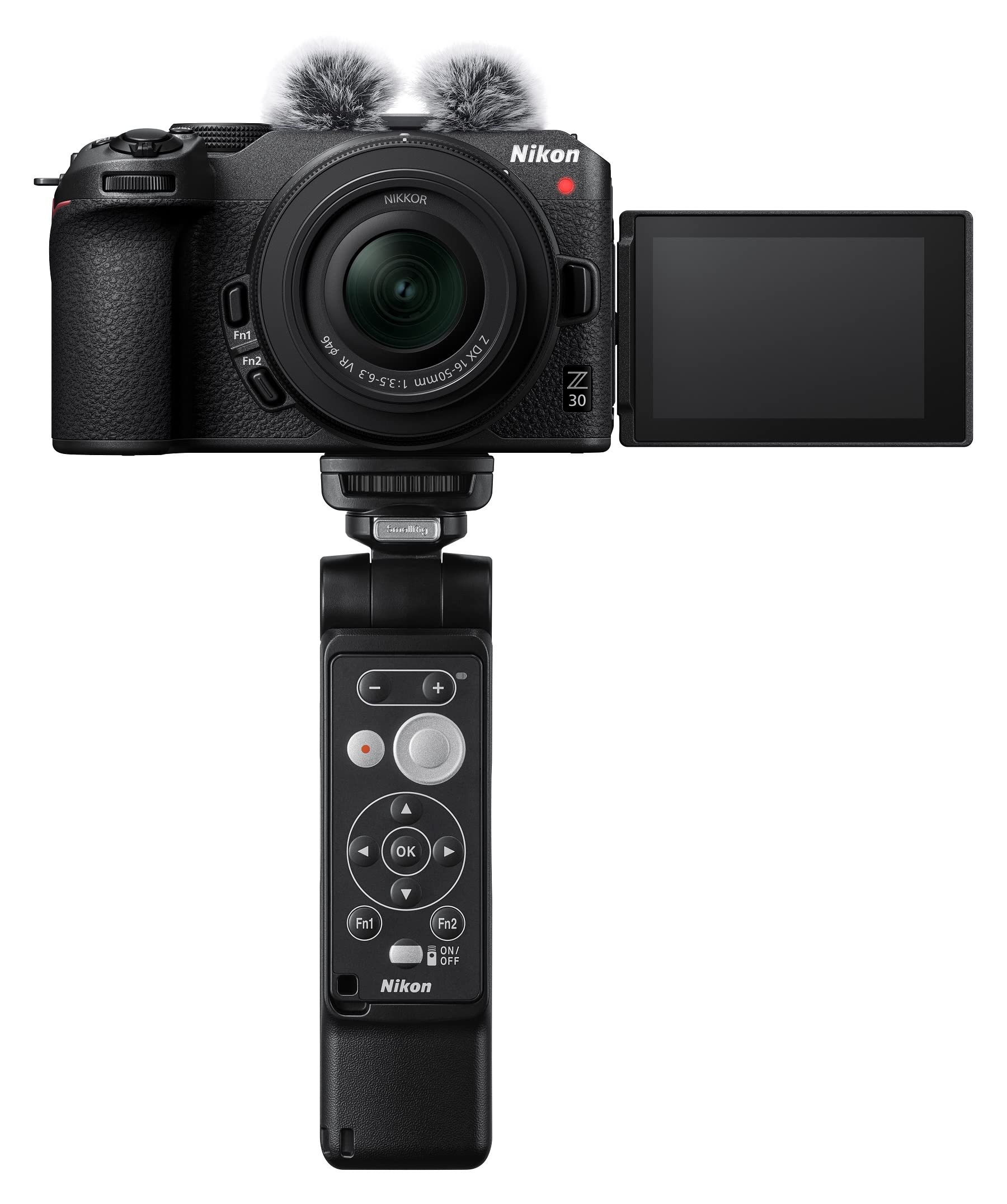 Nikon Z30 Vlogging Camera Kit with 16-50mm Lens, SmallRig Tripod, ML-L7 Remote & Wind Muff - 20.9MP DX Sensor, 11fps Burst, Touch Screen (USB-C Cable Included) - Perfect for YouTube, Travel Vlogging & Content Creation